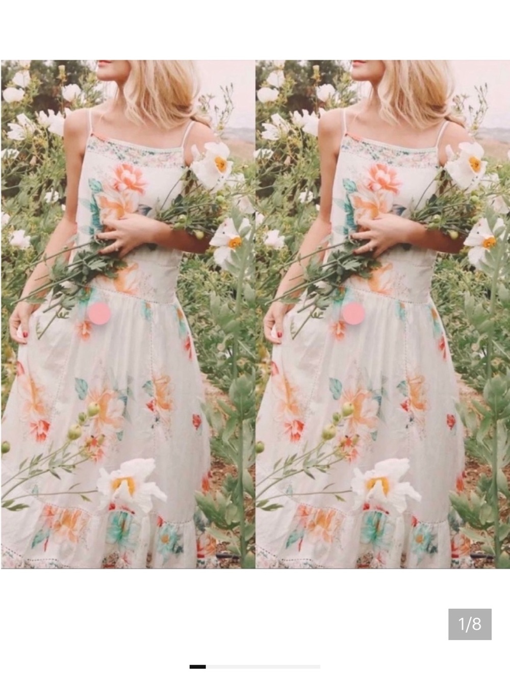 Farm Rio lantanas strappy maxi